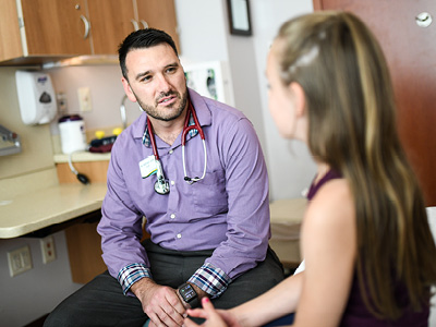 Doctor and patient talking